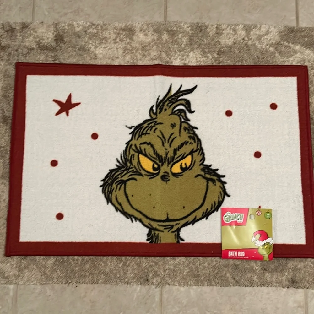 Grinch bath rug